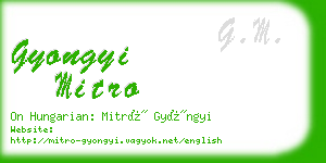 gyongyi mitro business card